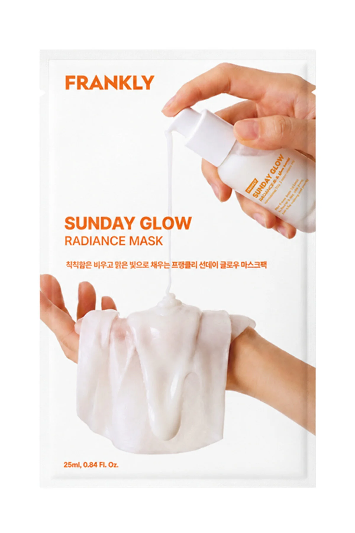 FRANKLY Sunday Glow Radiance, %5 Niacinamide ve Glutathion İçeren Aydınlatıcı Kağıt Maske