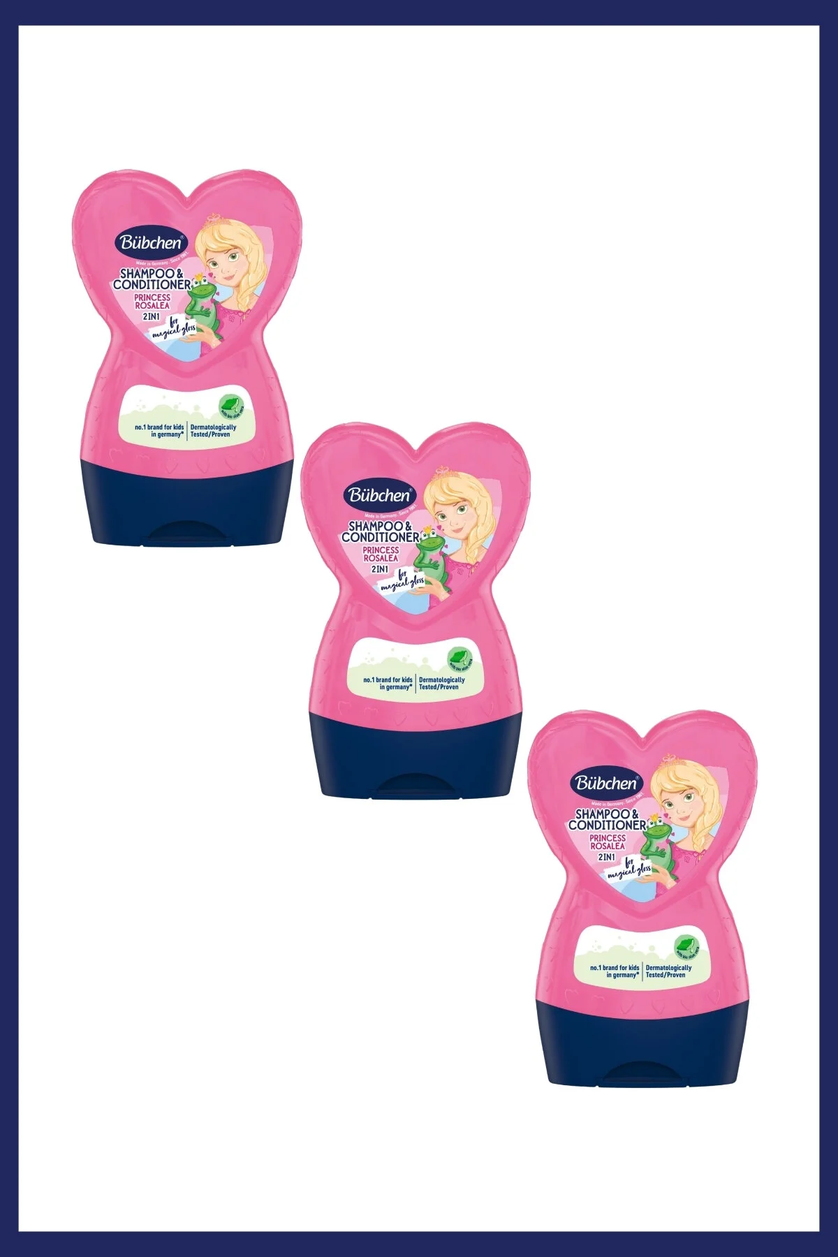 Bübchen Princess Rosalea 2’si 1 Arada Çocuk Şampuanı ve Saç Kremi 230 ML 3'lü Set