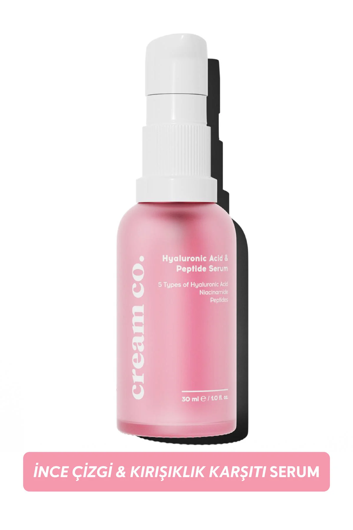 Cream Co. Kırışıklık Karşıtı Peptit Serum | Aydınlatıcı | Niacinamide Hyaluronik Asit | Tüm Cilt Tipleri