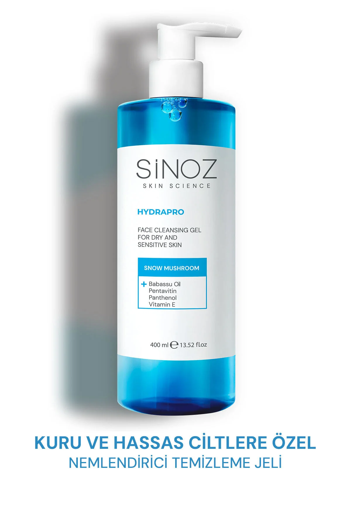 Sinoz Hydrapro Kuru ve Hassas Ciltler İçin Nemlendiricili Yüz Temizleme Jeli 400 ml