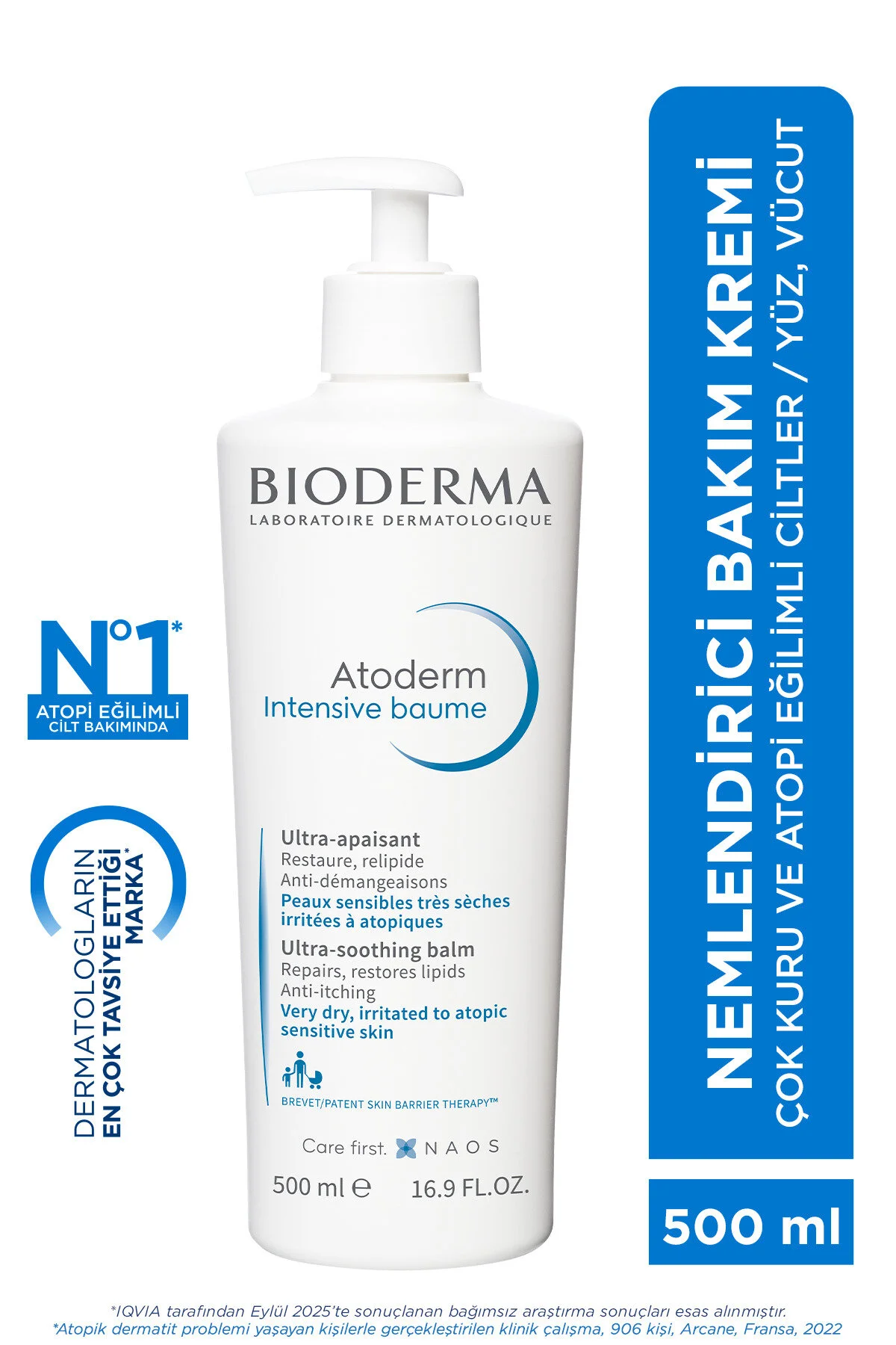 Bioderma Atoderm Intensive Baume Nemlendirici Bakım Kremi 500 ml PUANSIZDIR