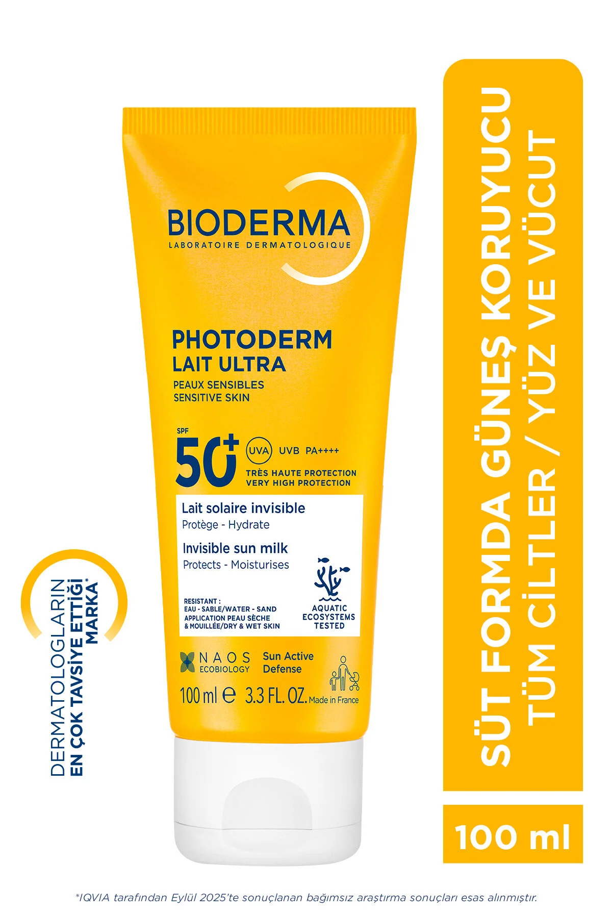 Bioderma Photoderm Lait Ultra SPF50+ Tüm Ciltler İçin Yüksek Korumalı Süt Formda Güneş Kremi 100 ML