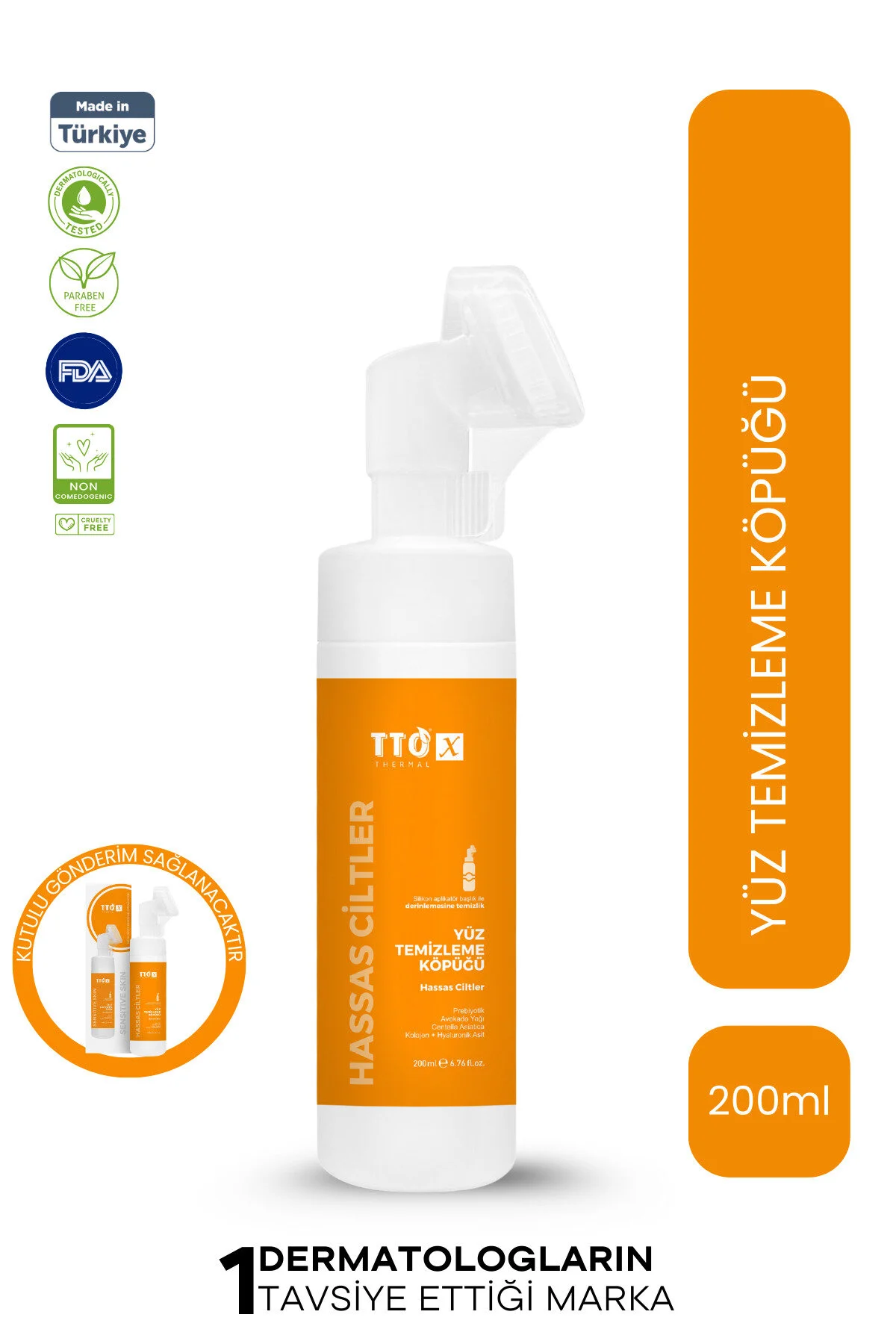 TTO X Hassas Ciltler İçin Aplikatörlü Yüz Temizleme Köpüğü -200 ml