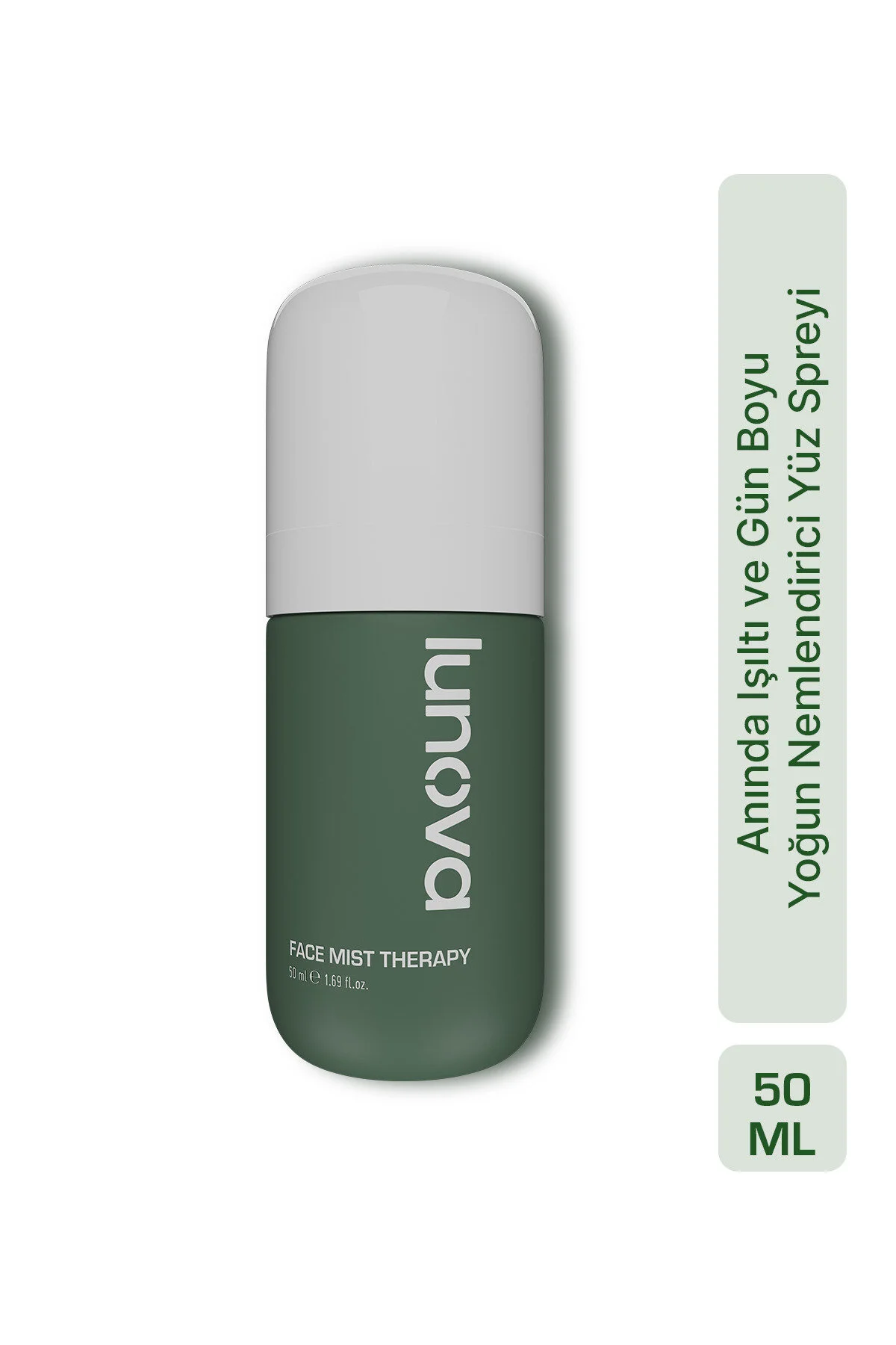 Lunova Anında Işıltı ve Gün Boyu Yoğun Nemlendirici Yüz Spreyi | Seramid Kompleksi Face Mist Therapy | 50ml