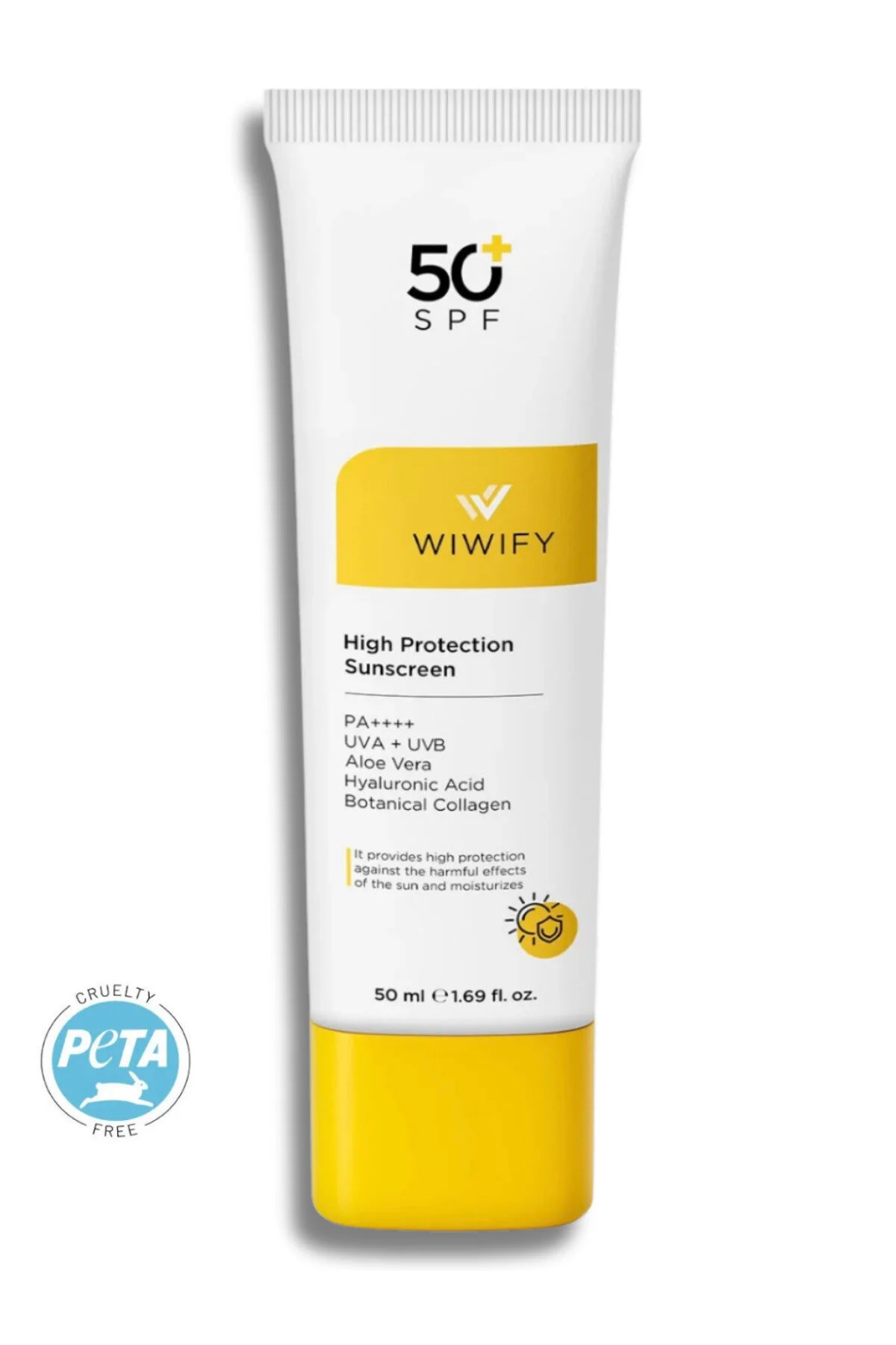 WIWIFY Leke Karşıtı, Yüksek Korumalı Güneş Kremi Spf 50+ Pa++++ (ALOE VERA ÖZLÜ) 50ml