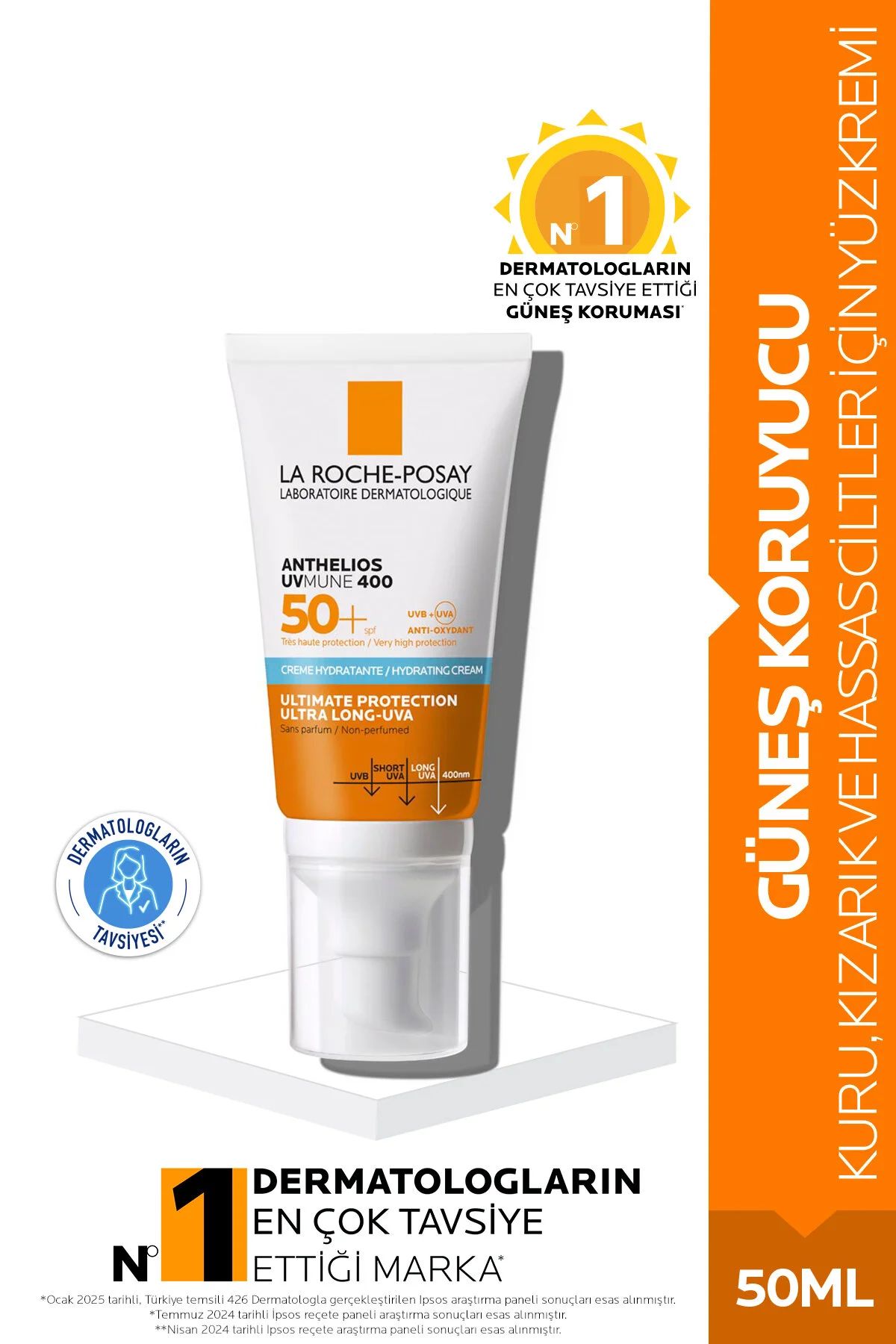 La Roche Posay Anthelios Uvmune 400 Spf 50+ Nemlendirici Güneş Kremi 50 ml