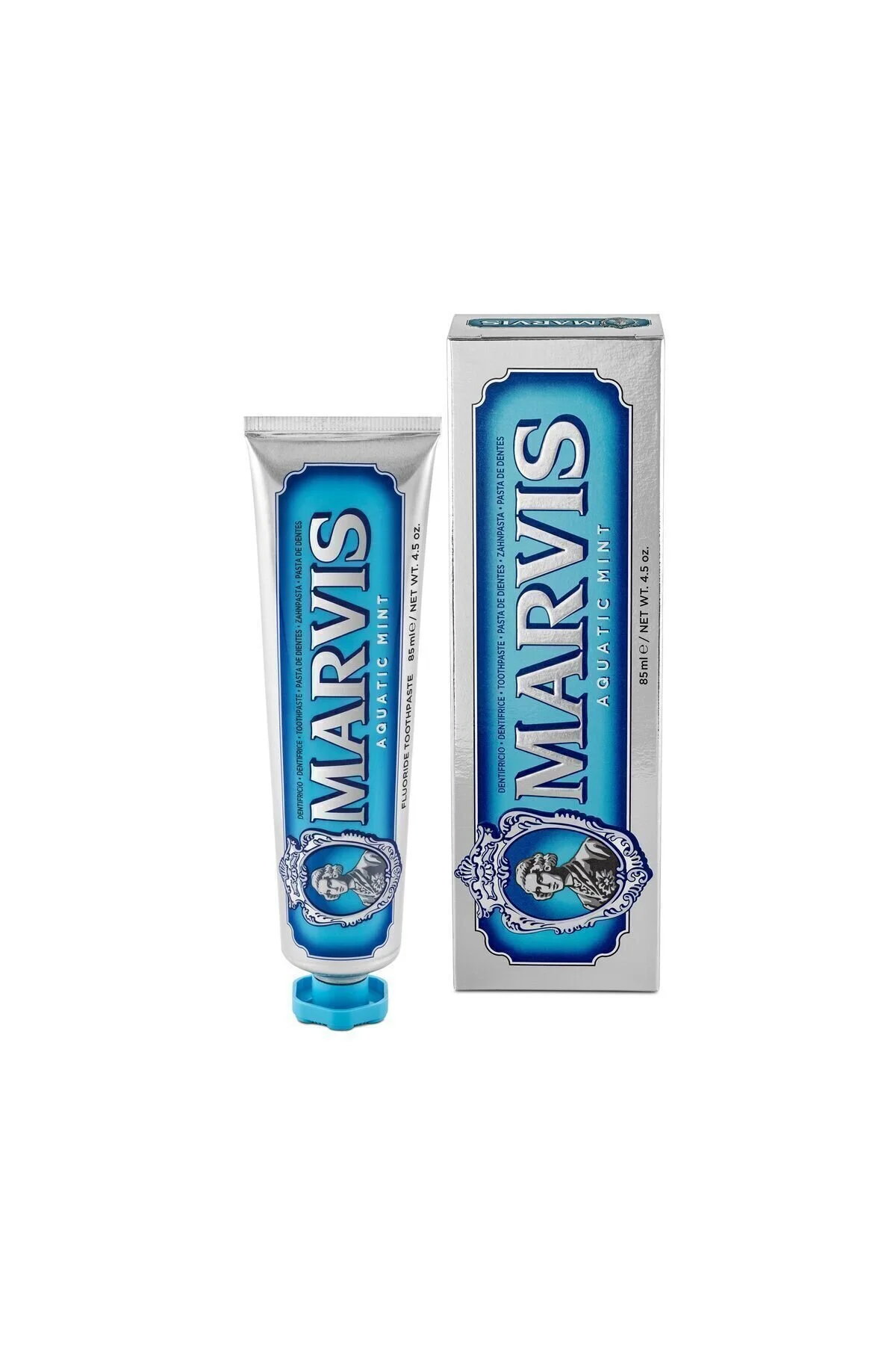 Marvis Aquatic Mint Diş Macunu 85 ml Plak ve Bakterilere Karşı Koruma Sağlayan Uzun Süreli Ferahlık