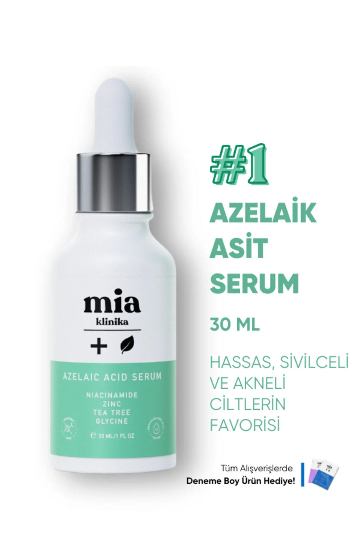 mia klinika Sivilceli Ve Hassas Ciltlere Uygun Azelaik Asit Serumu
