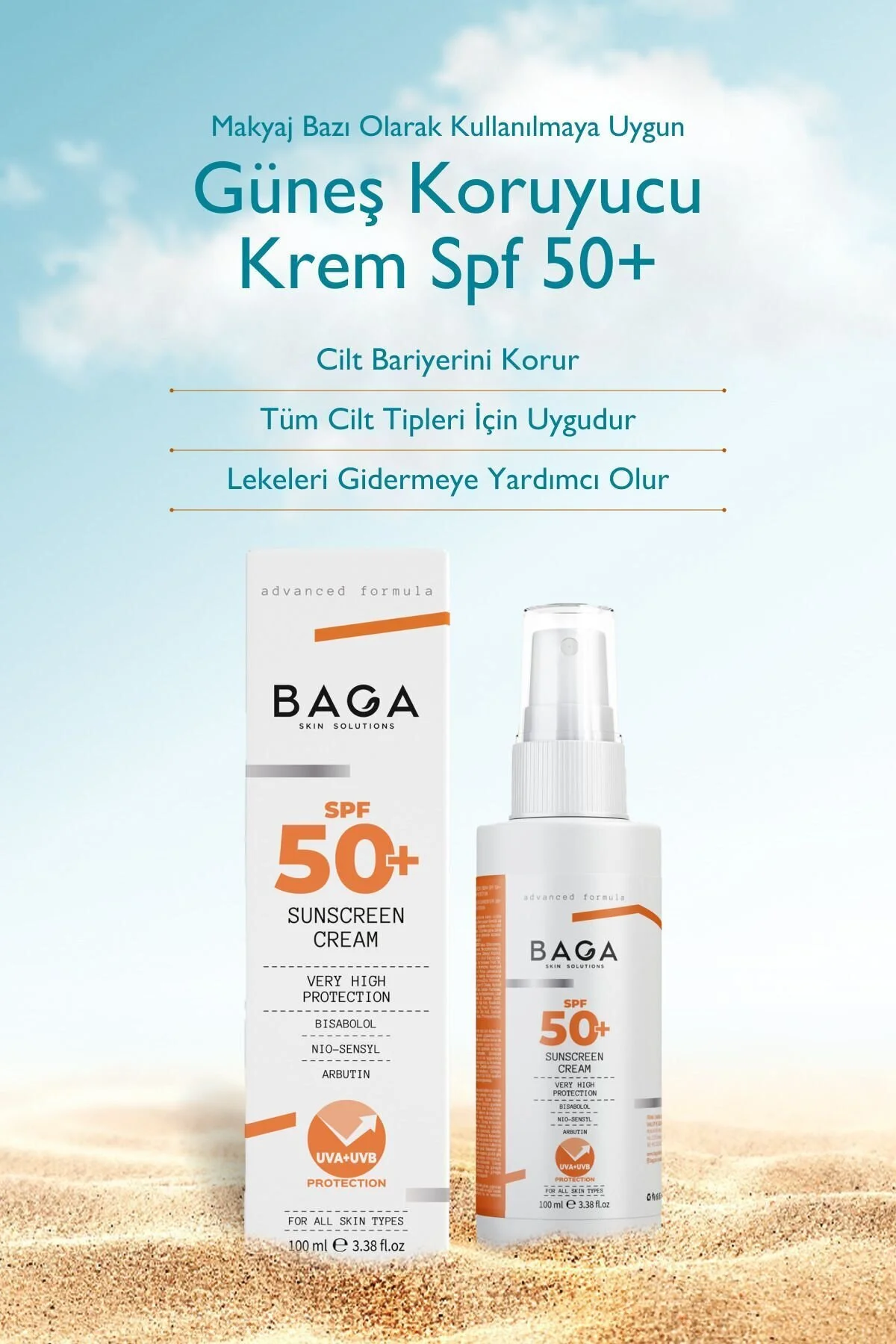 Baga Güneş Koruyucu Krem Spf+
