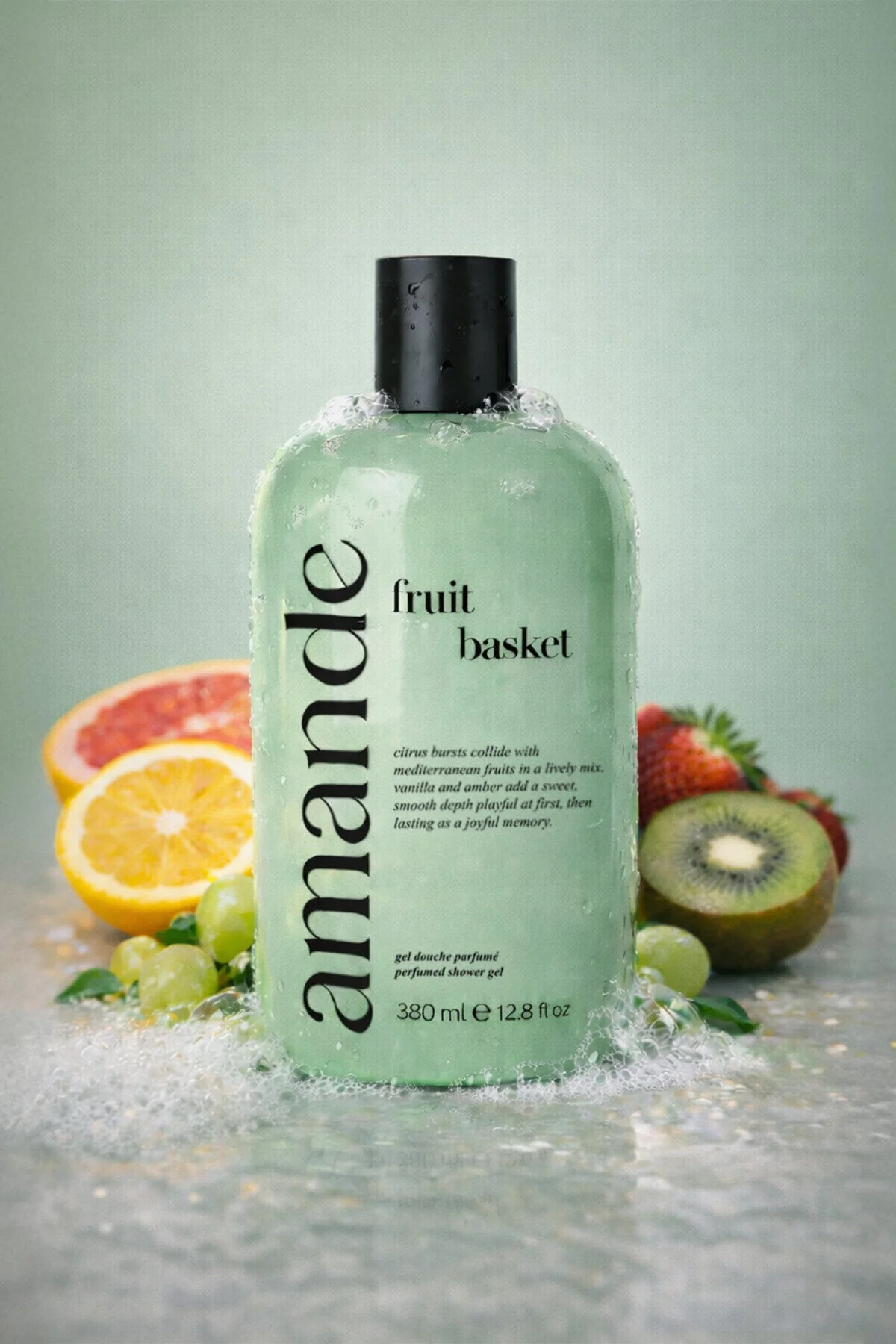 Amande Fruit Basket Karışık Meyve Kokulu Parfümlü Duş Jeli 380 ml | Vegan Formül