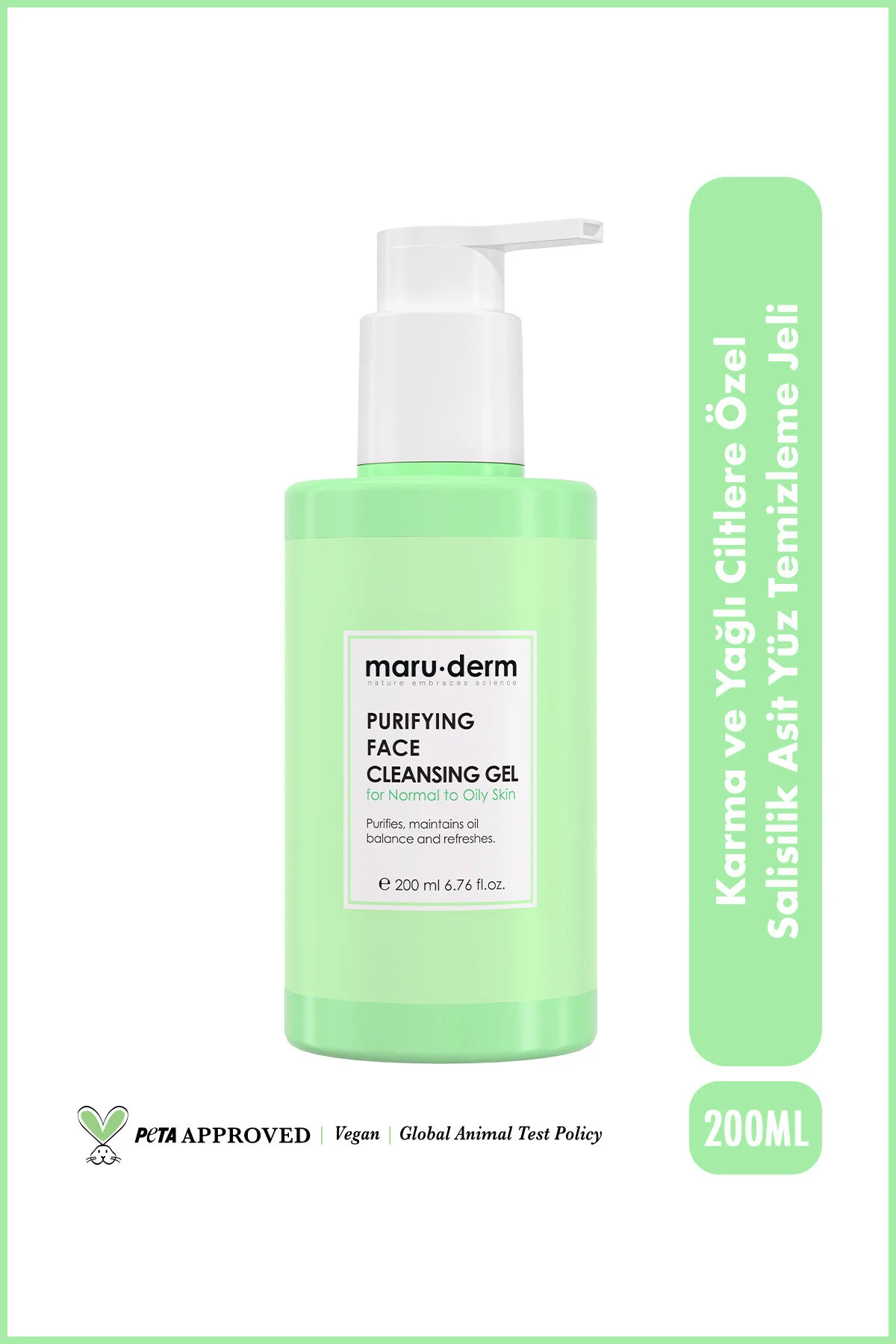 Maru.Derm Karma Ve Yağlı Ciltlere Özel Salisilik Asit Yüz Temizleme Jeli 200 ML