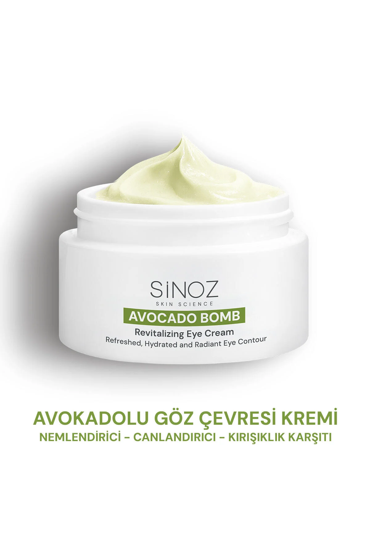 Sinoz Avokado Bomb Göz Çevresi Bakım Kremi - Nemlendirici Canlandırıcı Kırışıklık Karşıtı 15 ml