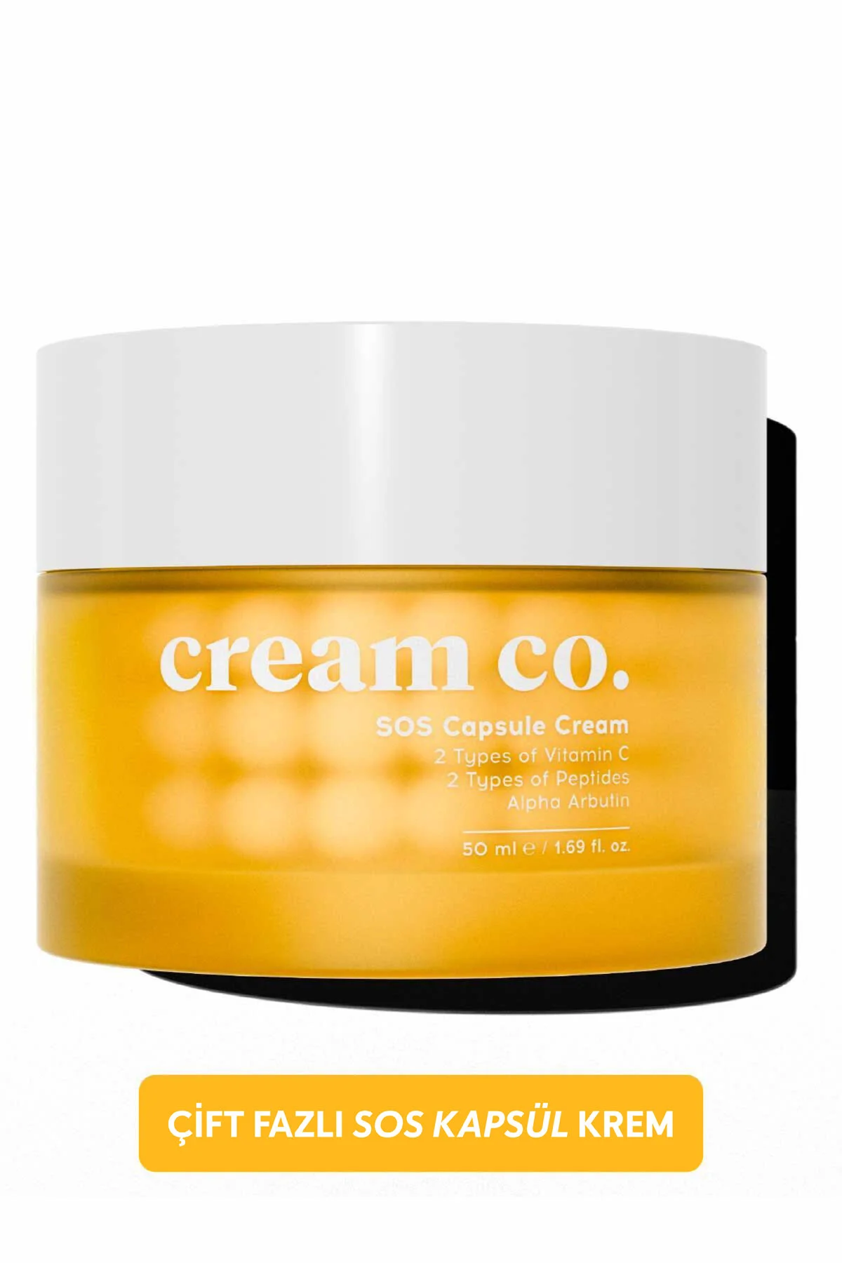 Cream Co. Leke Karşıtı Cilt Tonu Eşitleyici C Vitamini Nemlendirici Kapsül Yüz Kremi 50 ML | Tüm Cilt Tipleri